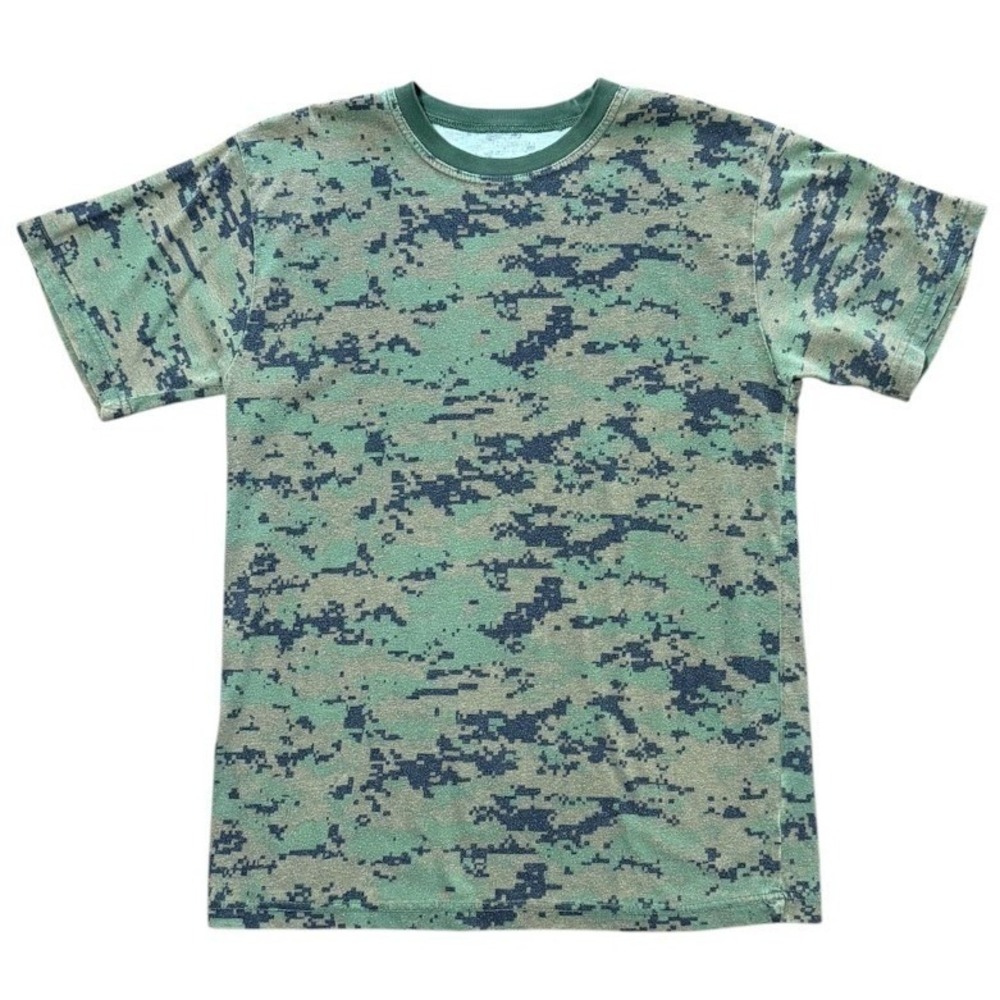Y2K Digi Camo Green Woodland Digital Camouflage Army Military Marpat T-shirt